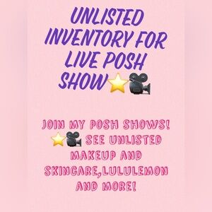 Unlisted inventory for live posh shows